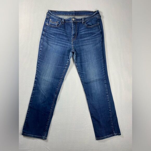 Levi's 505 Straight Leg Stretch Denim Jeans Women's Size W31 x L30 Medium Wash - Picture 1 of 11